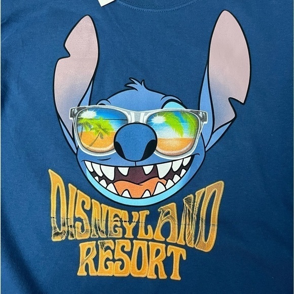 DISNEYPARKS NWT Disneyland Resort Stitch t-shirt blue size medium. - Picture 2 of 6